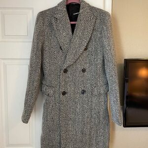 Express Tweed Print fully lined Knee Length Coat